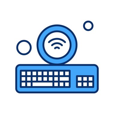 Klavye simgesi vektör illüstrasyonu