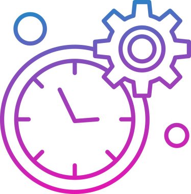 Renkli Vektör Saat Simgesi 