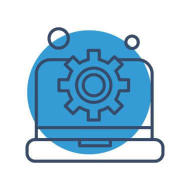 dizüstü bilgisayar simgesi, vektör illüstrasyonu