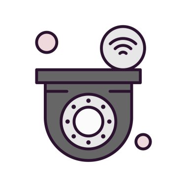 Nesnelerin internet konseptinin basit vektör simgesi