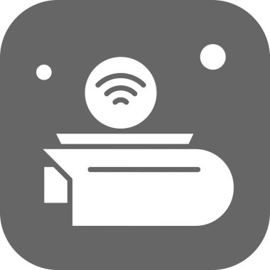 Nesnelerin internet konseptinin basit vektör simgesi