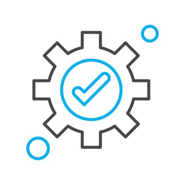 Basit ayar Simgesi, vektör illüstrasyonu