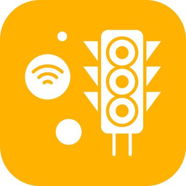 trafik sinyali simgesi, vektör illüstrasyonu