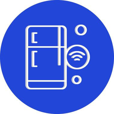 Nesnelerin internet konseptinin basit vektör simgesi