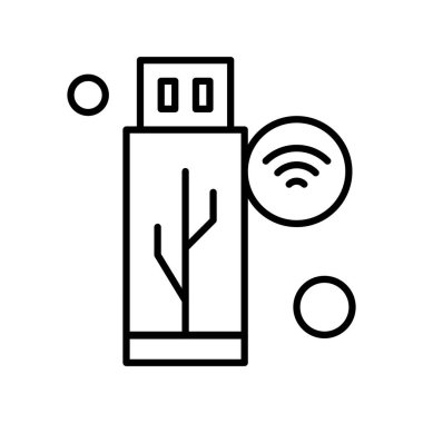 Nesnelerin internet konseptinin basit vektör simgesi