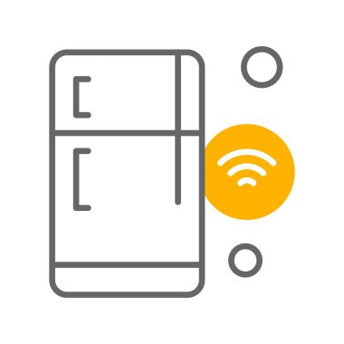 Nesnelerin internet konseptinin basit vektör simgesi