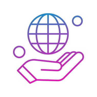 Vektör el ağ simgesi