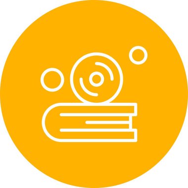  Vektör cd Simgesi, basit web illüstrasyonu 