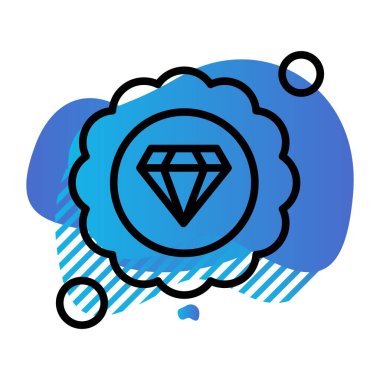 Elmas simgesi vektör illüstrasyonu