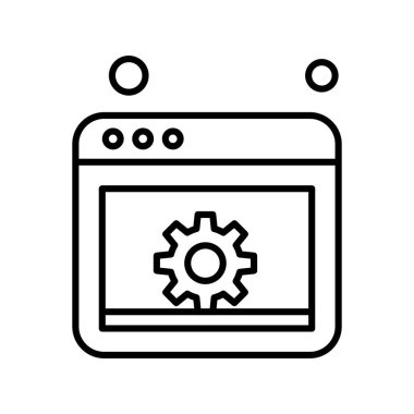 Web sitesi simgesi, vektör illüstrasyonu, İnternet konsepti  
