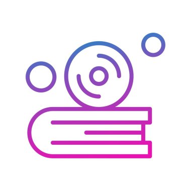  Vektör cd Simgesi, basit web illüstrasyonu 