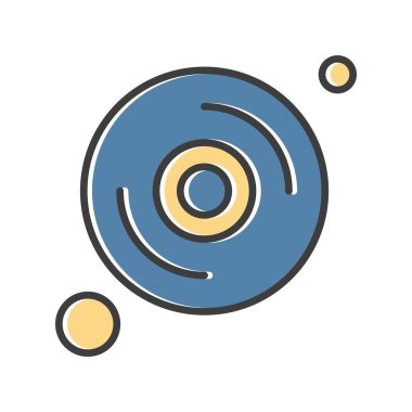  Vektör cd Simgesi, basit web illüstrasyonu 