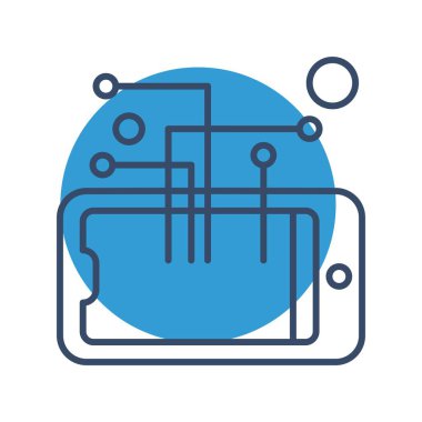 teknoloji konsept simgesi, vektör illüstrasyonu