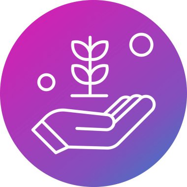 Çiçek simgesinin vektör illüstrasyonu