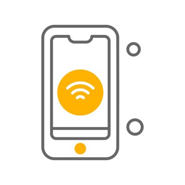 Nesnelerin internet konseptinin basit vektör simgesi