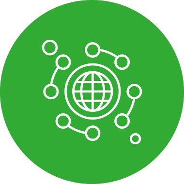 Vektör dünya ikonu, vektör, illüstrasyon, iş ve yönetim kavramı