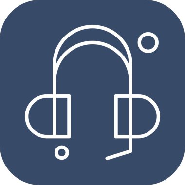  Kulaklık Simgesi vektör çizimi 