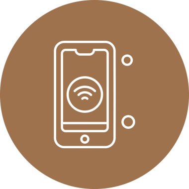 Nesnelerin internet konseptinin basit vektör simgesi