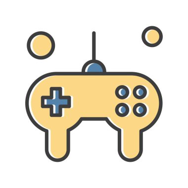 Oyun çubuğu simgesi. Oyun kontrolörü. vektör illüstrasyonu