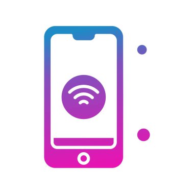 Nesnelerin internet konseptinin basit vektör simgesi