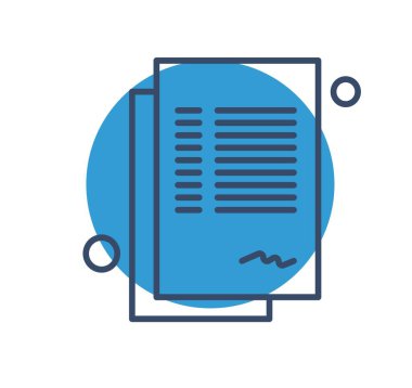 Belgenin vektör illüstrasyonu, basit simge tasarımı