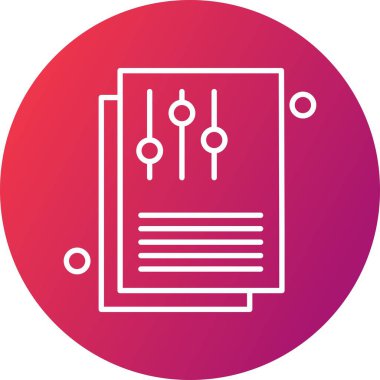 Belgenin vektör illüstrasyonu, basit simge tasarımı