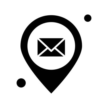 konum web simgesi, vektör illüstrasyonu