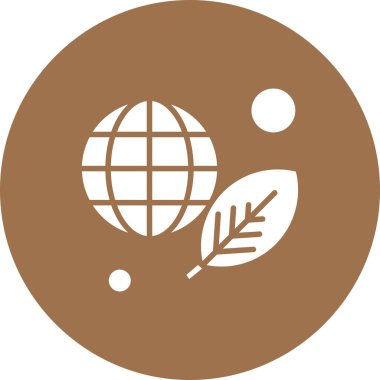 Dünya Düz Simgesi, Vektör illüstrasyonu