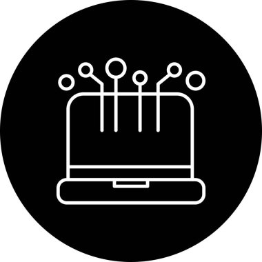 dizüstü bilgisayar simgesi, vektör illüstrasyonu