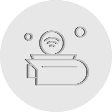 Nesnelerin internet konseptinin basit vektör simgesi