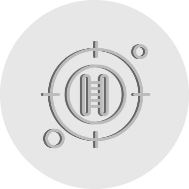  hedef simge, vektör illüstrasyonu