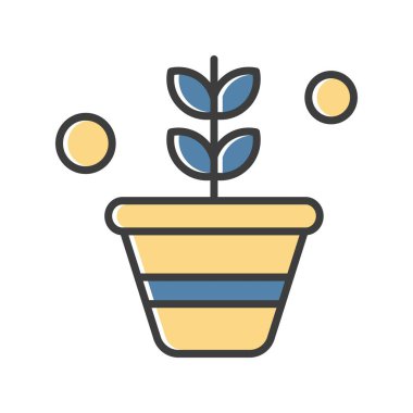 çiçek simgesi vektör illüstrasyonu