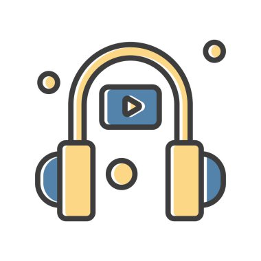 Vektör kulaklığı web simgesi