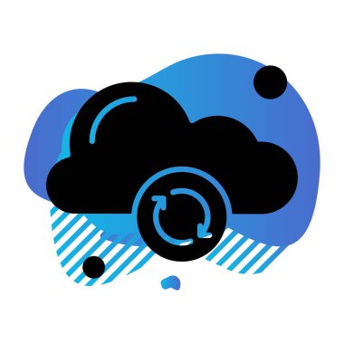 Contour bulut vektör illüstrasyonu