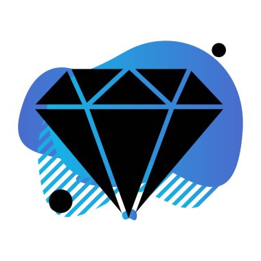 Elmas simgesi vektör illüstrasyonu