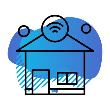  ev düz simgesi, vektör illüstrasyonu