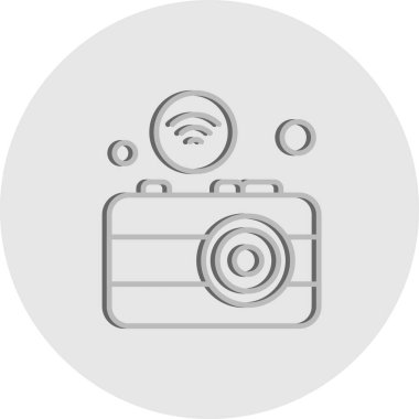  Kamera simgesi, vektör illüstrasyonu