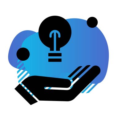 Vektör lambası simgesi, vektör, illüstrasyon, iş konsepti