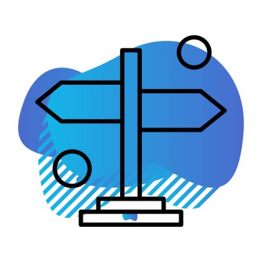 Yönün vektör illüstrasyonu Simgesi