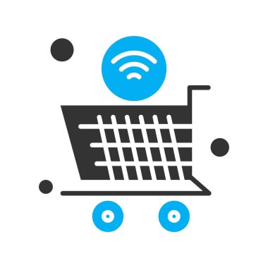 Nesnelerin internet konseptinin basit vektör simgesi