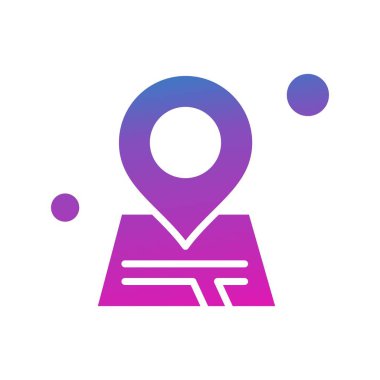 konum web simgesi, vektör illüstrasyonu