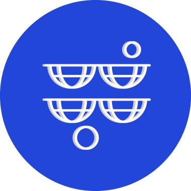 Dünya Düz Simgesi, Vektör illüstrasyonu