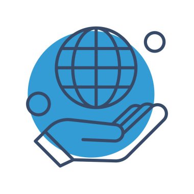 Vektör el ağ simgesi