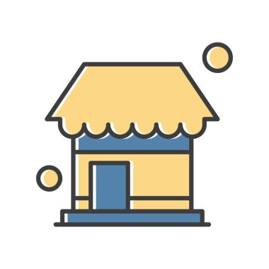Mağaza simgesinin vektör illüstrasyonu