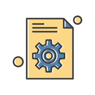 Belgenin vektör illüstrasyonu, basit simge tasarımı