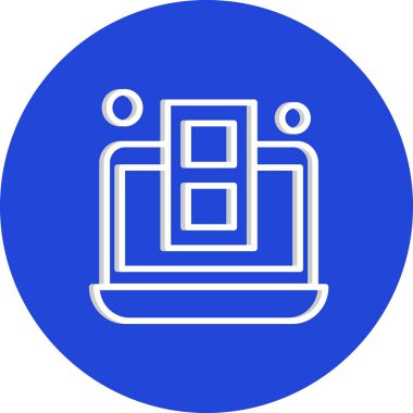  dizüstü bilgisayar simgesi, vektör illüstrasyonu 