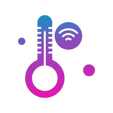 Nesnelerin internet konseptinin basit vektör simgesi