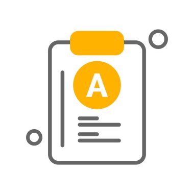 Belgenin vektör illüstrasyonu, basit simge tasarımı