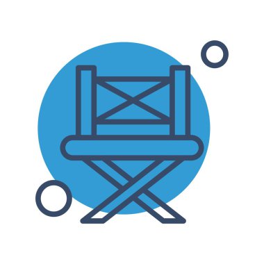  Sandalye Simgesi, vektör illüstrasyonu