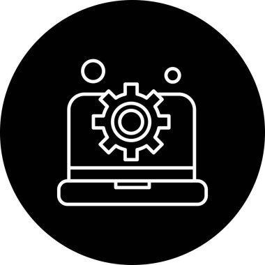 dizüstü bilgisayar simgesi, vektör illüstrasyonu